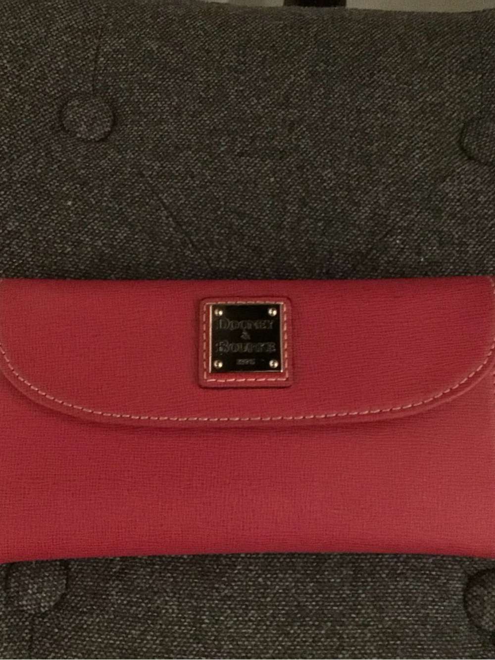 Dooney & Bourke Cranberry Red Saffiano Clutch
